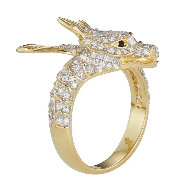 Bague dragon outlet or